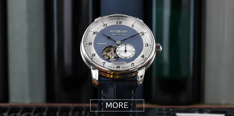 Zeppelin Orologio Da Uomo Automatico Modello 8566-4 - Cassa Acciaio E Cinturino Pelle Nero